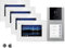 Balter EVO Video Türsprechanlage, Touchscreen, 4X 7 Zoll Monitor, Smartphone App, 2-Draht Bus, Aufputz Türstation für Mehrfamilienhaus, RFID Funktion (4 Familienhaus, Mit App)