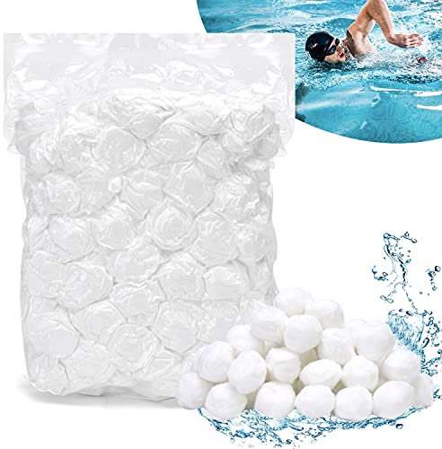Ranlove filterballs für sandfilteranlagen , 700g pool filterbälle für ersetzt 25kg Filtersand, Geeignet für Pool Filter Schwimmbad Filteranlage, Poolreinigung Zubehör.(700g)