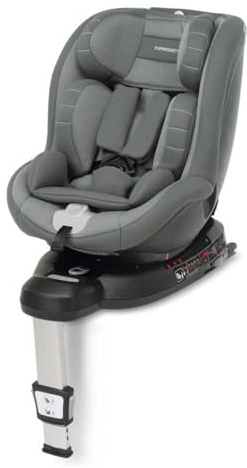 Foppapedretti Logik I-Size 360° dreh- und neigbarer Autositz, für Kinder von 40 bis 105 cm (0–18 Kg), grau