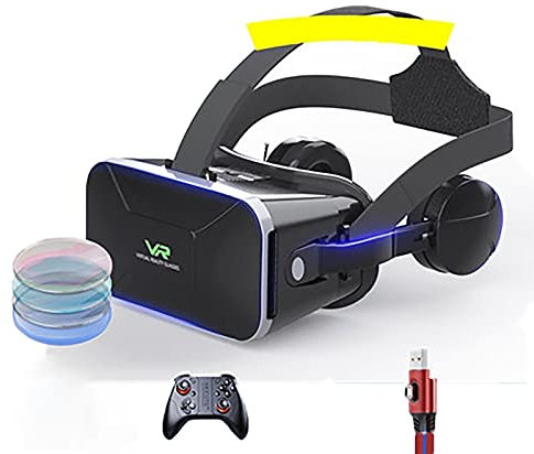 CYLZRCl VR Headset 3D VR Brille Virtual Reality Headset Visuelle Weitwinkel VR Brille Box Für 5 bis 7 Zoll Smartphone Brillen (Color : Nano 3)