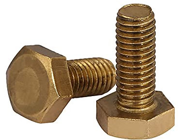 JKLJL [M3 M4 M5 M6 M8 M10 M12] Boulons Hexagonaux, Boulons Hexagonaux en Laiton Respectueux De l'environnement, Vis en Cuivre, Boulons Hexagonaux en Cuivre (10 Pièces)