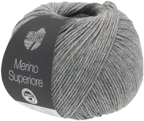 LANA GROSSA Merino Superiore | Pure, extrafeine Merinowolle waschmaschinenfest und filzfrei | Handstrickgarn aus 100% Schurwolle (Merino extrafein) | 50g Wolle zum Stricken & Häkeln | 180m Garn FB5