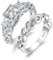 JewelryPalace Infinity Schmetterling 1ct Zirkonia Promise Ring Damen, Blau Stein Verlobungsringe Silber 925 Herz Frauen, Unendlichkeit Simulierter Diamant Hochzeitsringe Trauring Band Ring Set 49