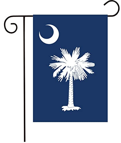 South Carolina State Gartenflagge, 30.5x45.7 cm, doppelseitige SC-Flaggen, strapazierfähig, lebendige Farben, Hofflagge, Rasendekoration, South Carolina, Innen- und Außenbereich, Hausdekoration