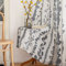 MEETSKY Baumwollvorhänge, 244 cm Länge, für Wohnzimmer, Boho, Lichtfilterung, Fenster, Blätter, klassische Vorhänge, Rückenlasche, böhmischer dekorativer Jute-Effekt, Vorhänge für Schlafzimmer, 127 x