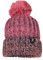 maximo Kids-Mütze mit Umschlag Pompon 55/-57 rotdorn