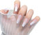Press on Nails Ballerina Lang Nägel zum Aufkleben mit Nagelkleber Künstliche Nägel mit Design Falsche Nägel Glänzend Kunstnägel 24Stück Glossy French Fake Nails für Frauen und Mädchen