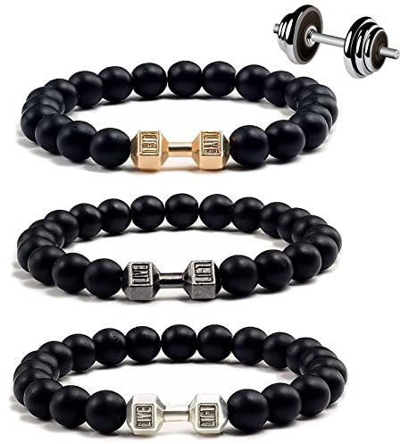 SANGOGO Dumbell Armband, Gewicht Armband für Herren, Hantel Armband für Herren, Gym Armband (Schwarz 1)
