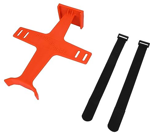 JFG RACING Motorrad Gabelschoner, Universal Stabile Gabelstrebe Gabel Unterstützung Gabelschutz mit 2 Pic Klettverschlüssen Für Pit Dirt Bike Enduro Motocross Supermoto Orange