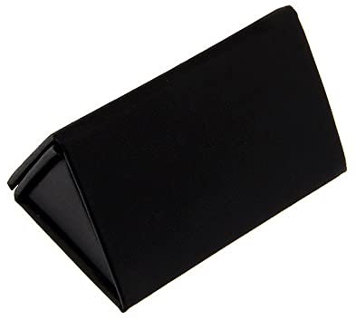 GaRcan Manschettenknopf-Box, Manschettenknopf-Box, dreieckig, PU-Leder, Wildleder gefüttert, Box für Hochzeitsgeschäft (Schwarz, 7,6 x 4,9 x 4,2 cm)