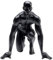 HOUSN Deko Objekt Athlet, schwarz, Skulptur, Dekofigur Runner Gold 25cm Deko, Kunststoff, 25x23x23cm,Schwarz