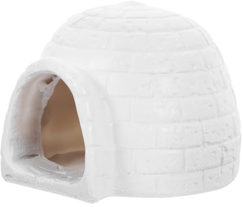 Zerodeko Arktisches Iglu-Aquarium Iglu-kuchenaufsatz Mini-schneehaus Iglu-Modell-spielset Versteck Mini-iglu-Figur Iglu-Ornamente Für Aquarien Harz Foto Weiß Sandkasten