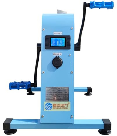 Generatore a Pedale da 350 W, generatore di Corrente, manovella, Bicicletta per la Generazione di energia a Pedale, generatore a manovella USB/12 V/48 V/220 V, con Luce Super Brillante, Funzione di