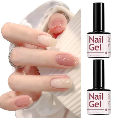 GZSYY UV Nagellack Gel Nagellack uv 2PCS Shellac Cherry Red UV Nail Polish Gel Jelly Gel Nail Polish Gelnagellack für UV Lampe