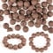 ASTARON 100 Pcs 15mm Silicone Beads for Keychain Making, Coffee Brown Round Rubber Beads for Bracelets Beadable Pens Decorations Crafts Making Party Favours Supplies