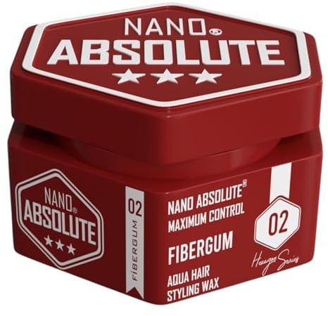 Nano Absolute Aqua Hair Wax 140ml | Haarwachs | Haar Styling Wachs | Haargel | Gel Wax | haar wax herren | barbershop Hair Styling (140ml, 02- Fibergum)