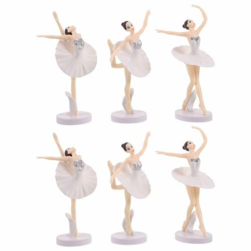 KICHOUSE 2sets Ballet Girls Ballerina Girl Ornaments Dollhouse Ballerina Dolls Birthday Decor Ballet Tabletop Toys Decorative Statue
