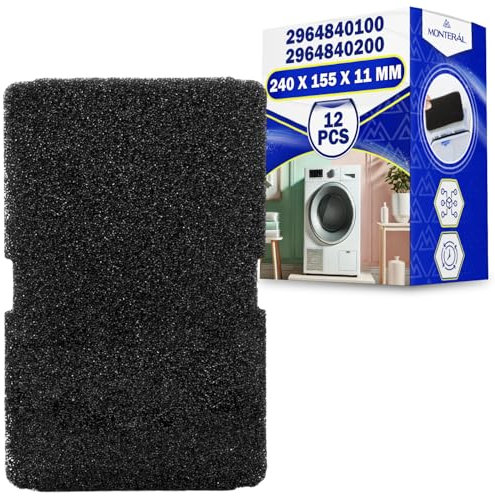 6 Pezzi Filtro Asciugatrice 240 x 155 x 10 mm con Codice Originale 2964840100 2964840200 per Beko per Grundig per Blomberg per ElektraBregenz - MONTERAL