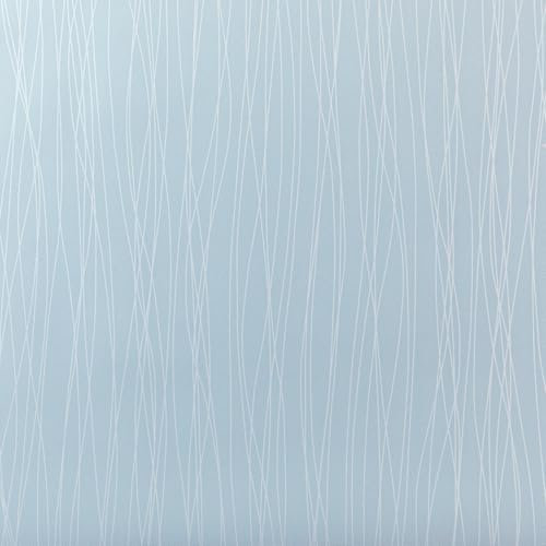 Swehooirt Plain Blue Wallpaper for Bedroom with White Stripe Textured Light Blue Wallpaper for Bedroom Teenager Adults Girls Boys Modern Wall Paper Roll Living Room Hallway and Stairs