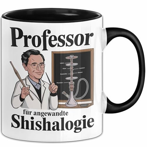 Shisha Liebhaber Tasse Professor Für Angewandten Shishalogie (Schwarz)