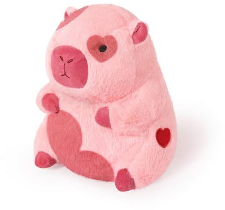 shownicer Plüschtier Capybara Kuscheltier Stofftier Kawaii Capybara Plüsch Kissen Spielzeug Geschenk für Valentinstag Freundin Mädchen Kinder (Rosa Capybara, 30cm)