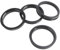 Lot de 4 Moyeu Roue Auto Bague de Centrage 57,1 mm à 66,6 mm Alésage Centreur en Plastique, Jante Plastique Voiture Anneaux Centrés Moyeu Compatible avec Tous Les modèles de Voiture, Noir
