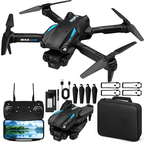 NXPZ Dron Con Cámara 4K HD, Dron Plegable Para Niños, Giro 3D, Despegue/Aterrizaje De Un Botón, Modo Sin Cabeza, Mantenimiento De Altura, Regalo Ideal Para Niños O Principiantes, 2 Baterías