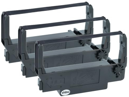 vhbw 3x Farbband Schriftband kompatibel mit Bixolon SRP 275 | SRP 270 Nadeldrucker, Bondrucker - Schwarz