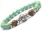 Bracelet pour hommes en perles de turquoise reconstituée et perle oeil de tigre