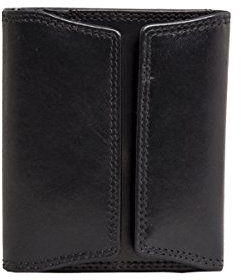 Shenky Geldbörse Finest Leather kleine Oma Börse 2377 (Schwarz 2377)