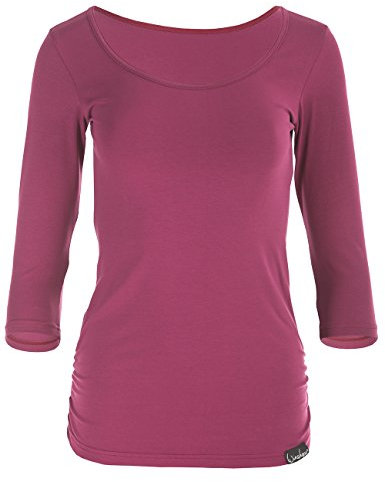 WINSHAPE Damen Ws4 3/4-arm Shirt, Berry Love, M EU