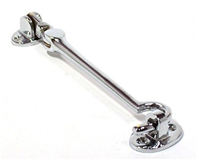 Dzina Cabin Hook Silent Pattern 200mm (8 Inch) Chrome Pack of 4