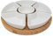 Rotating Dip Set | Lazy Susan with 6 Ceramic Dishes | Serving Platters | Snack Dishes with Turntable | Dips, Snacks & Appetisers | M&W (White)