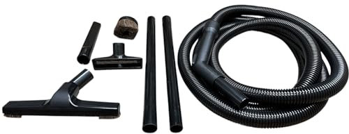 Maresh Products Staubsaugeraufsatz Flexibler Verlängerungsschlauch Kit mit Werkzeug Zubehör für die meisten Modelle von Shop-Vac Style Marken-Nass-/Trockensauger 7 Piece Set with 12' Hose schwarz
