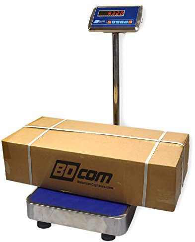 BDCOM AR-300K Báscula Industrial - 300 Kg, Plato 50x40 cm, Precisión 20g, Ideal para Almacén y Logística
