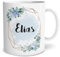 OWLBOOK® Personalisierte Geschenke für Frauen Tasse Personalisiert Name Rosenkranz Blau Name Tasse mit Spruch Geschenke Geschenkideen für Papa zum Geburtstag Vatertag Keramik 300 ml