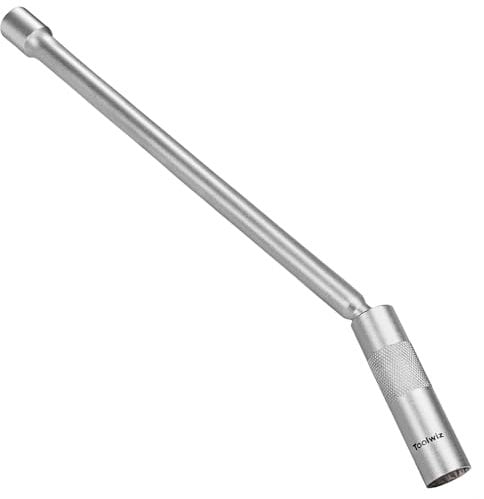 Toolwiz Douille Bougie 14mm, 3/8 Drive 12 Points Magnétique Cle a Bougie, Outil de Retrait de Douilles Robustes Extension de 30,5 cm, Bougie Allumage Prechauffage Compatible avec BMW