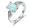 YAZILIND S925 Sterling Silber Ring Quadrat Opal Strass Statement Verlobungsringe Frauen Jubiläumsschmuck 18.8