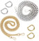 Aweisile 2 Stück kette tasche 120cm Metall Taschen Schultergurt Kette Trageriemen mit Karabinerhaken D Ring Tragegurt,Handtasche Geldbörse Ersatz Ketten Set,für Tasche Geldbörse Damen Handtaschen DIY
