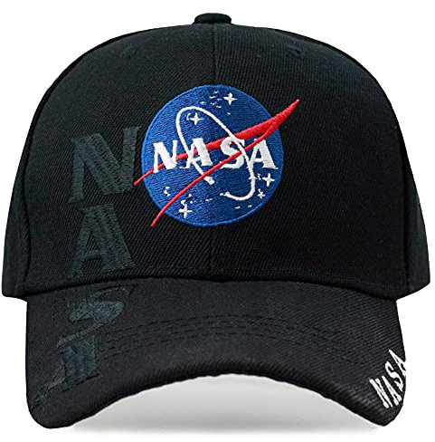 The Hat Depot 3D-bestickte Mütze mit Strafverfolgungsbehörden., 4. NASA - Schwarz, Einheitsgröße