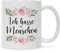 GRAVURZEILE Tasse mit Spruch - Ich hasse Menschen - Lustiges Geschenk für Freunde - Geschenk für Frauen & Männer - Geschenk für Sie & Ihn - Kaffeetasse Kaffeebecher Teetasse - Farbe: Weiß