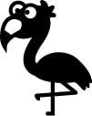 Stemplino® Midistempel - Motiv: Frank Flamingo - 18mm Durchmesser - Holzstempel Kinder Stempel Bullet Journal Stempel mit Flamingo Motiv Flamingo Stempel