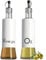 KADAX Distributeur d'Assaisonnements Liquides en Verre Avec Éléments en Acier - Pour Huile, Vinaigrette, Huile d'Olive - Réservoir d'Huile