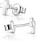Materia Ohrringe Silber 925 Kreuz Ohr Stecker Herren Damen SO-440-Silber