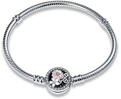 TINSLO Damen Armband 925 Sterling Silber Armbänder mit Herz Verschluss Schlangenarmband Gliederarmband Valentinstag Muttertag Geburtstag Weihnachten Geschenk für Frauen, 18cm, Sterling-Silber