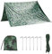 QWORK® Bache Camouflage Anti-Pluie, Tarp Toile de Tente Imperméable pour Camping/Randonnée/Pique-Nique/Activités Extérieures (3 x 3 m)
