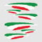 Autodomy Set 6 Aufkleber Stickers Italien Italienische Flagge Sport Racing Tuning für Auto Motorrad Scooter Quad ATV Helm Fahrrad | Halten Sonne und Regen Stand