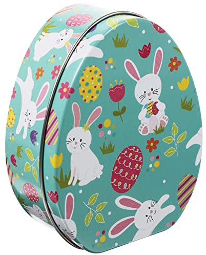 Abaodam Ostern Weißblechdose Mit Deckel Cartoon Hase Süßigkeitenbox Party Geschenkverpackungsbox Snackbehälter Für Süßigkeiten Und Ostergeschenke