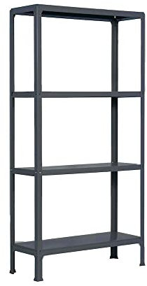 Wohnregal Living Koala Metal mit 4 Fachböden | HxBxT 160x100x30cm | Fachlast 150kg | Anthrazit/Anthrazit Zimmerregal, Standregal, Bücherregal, Küchenregal, Kellerregal, Steckregal, Garagenregal