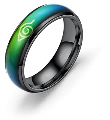 YAHOYA Japanischer Stil Animation Cosplay Ring Edelstahl Schmuck Titan Stahl Männer Ring Temperaturänderung